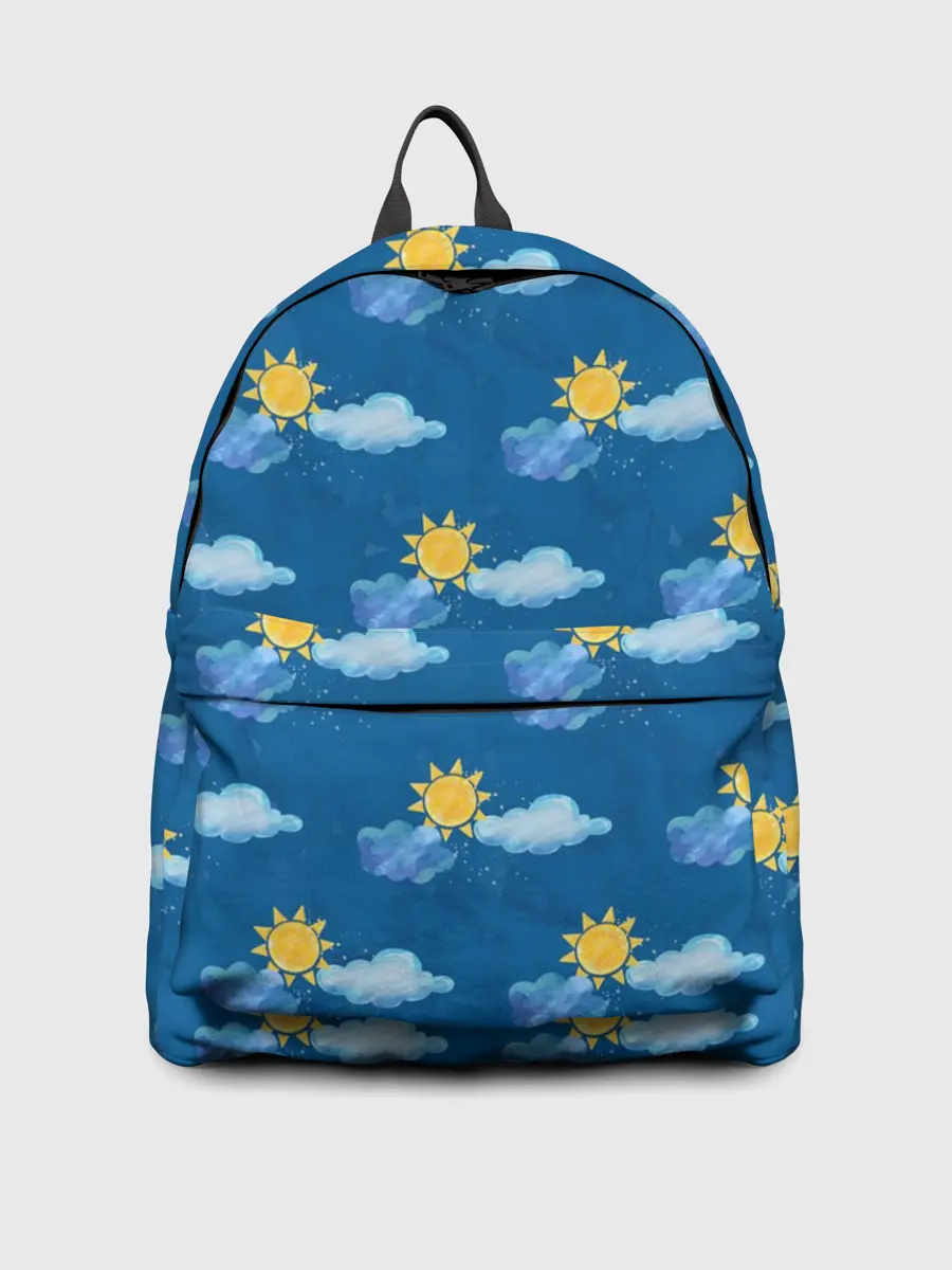 Рюкзак джинсовый / Облака и солнце