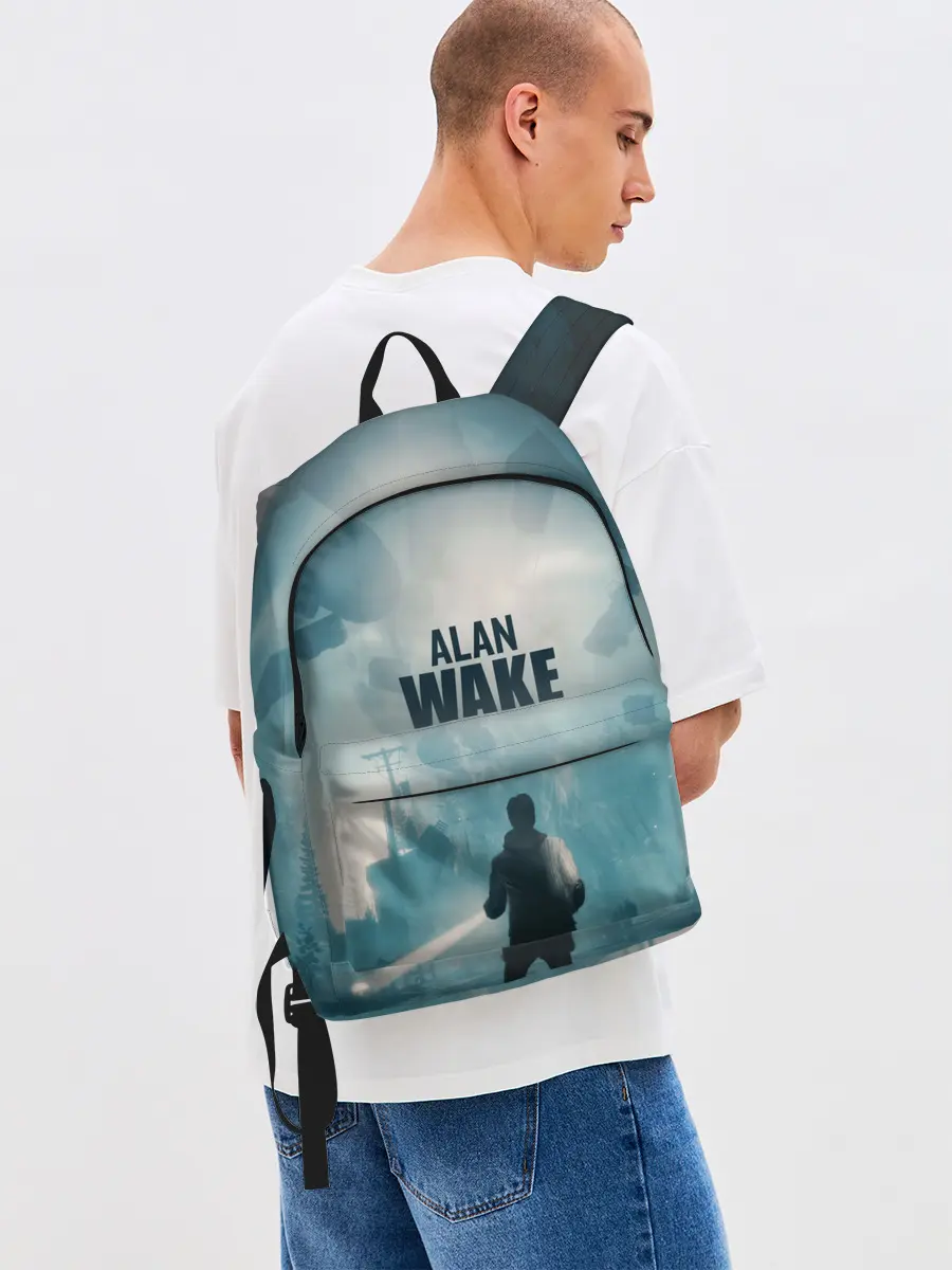 Рюкзак джинсовый / Алан Уэйк арт