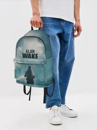 Рюкзак джинсовый / Алан Уэйк арт