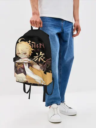 Рюкзак джинсовый / Путешественник / Genshin Impact