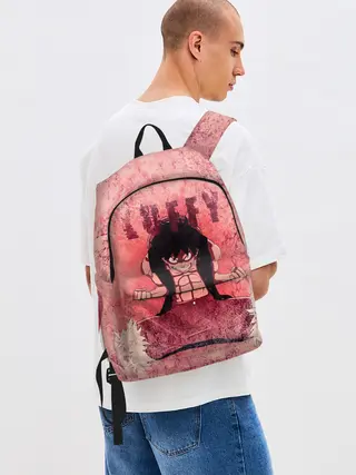 Рюкзак джинсовый / Свирепый Луффи