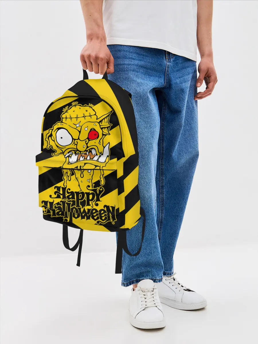 Рюкзак джинсовый / Нечисть с красным глазом