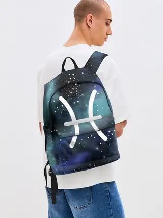 Рюкзак джинсовый / Рыбы / Pisces, Знак зодиака
