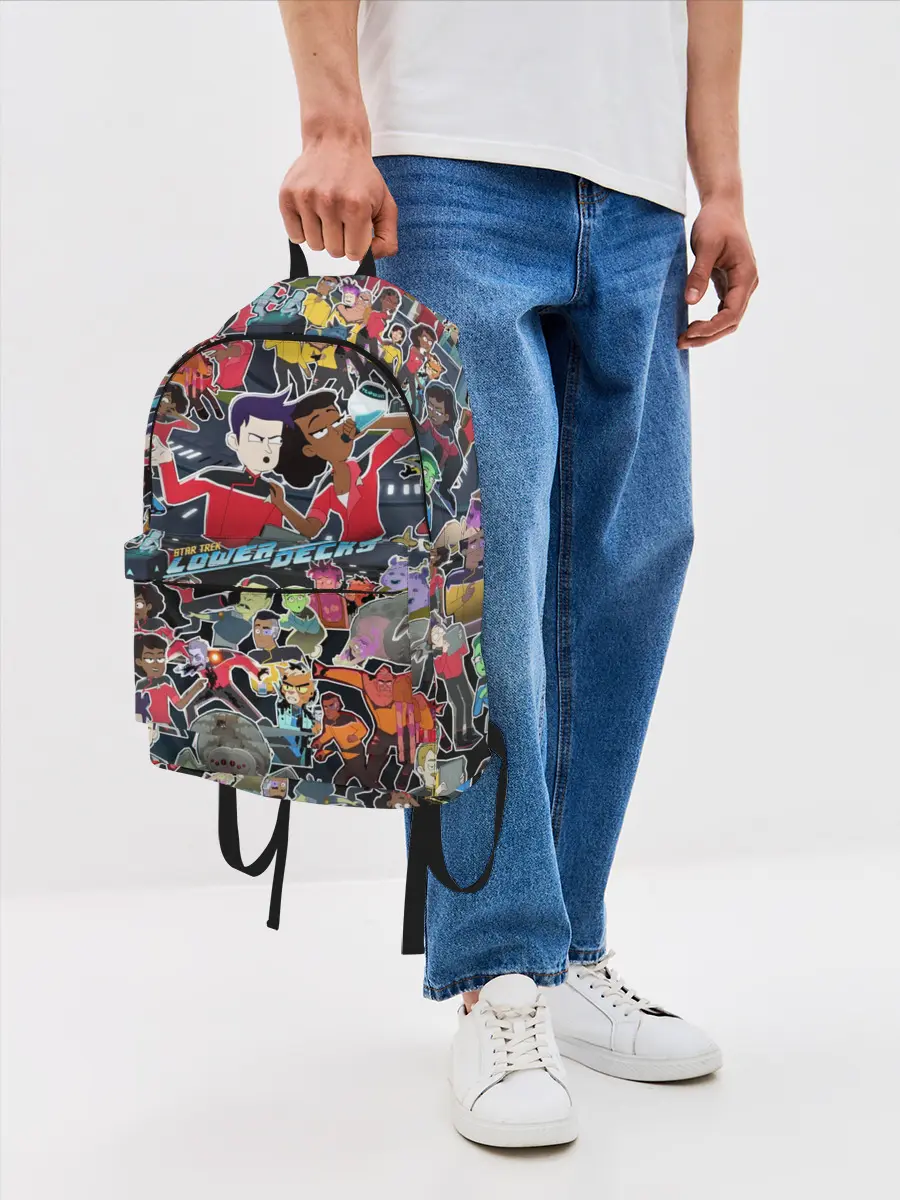 Рюкзак джинсовый / Нижние палубы стикерпак