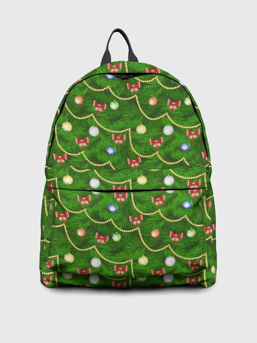 Рюкзак джинсовый / Новогодняя Ёлка с Игрушками
