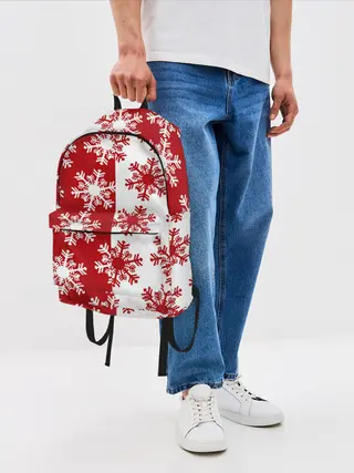 Рюкзак джинсовый / Новогодние Снежинки 2022