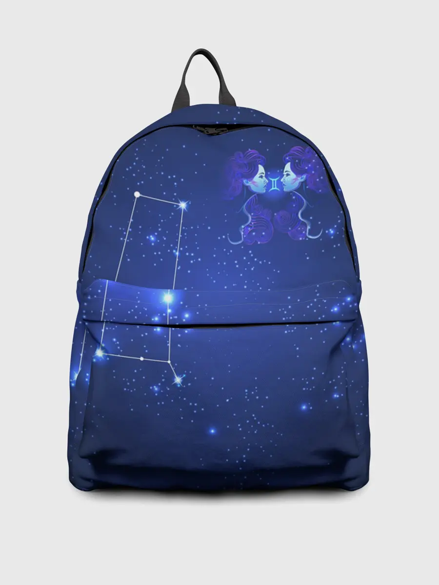 Рюкзак джинсовый / Знак зодиака - Близнецы