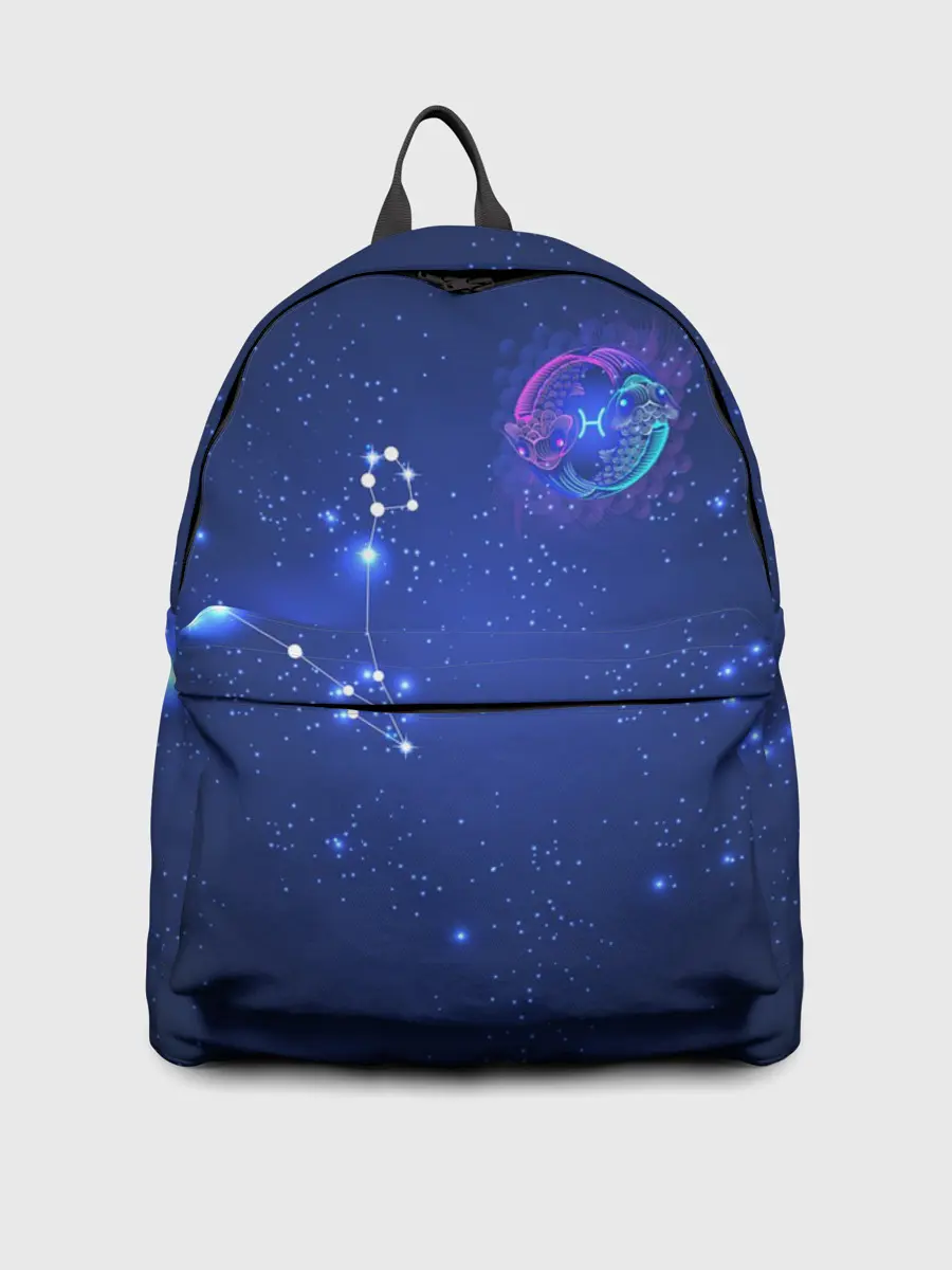 Рюкзак джинсовый / Знак зодиака - Рыбы