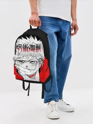 Рюкзак джинсовый / Jujutsu Kaisen, Юдзи Итадори