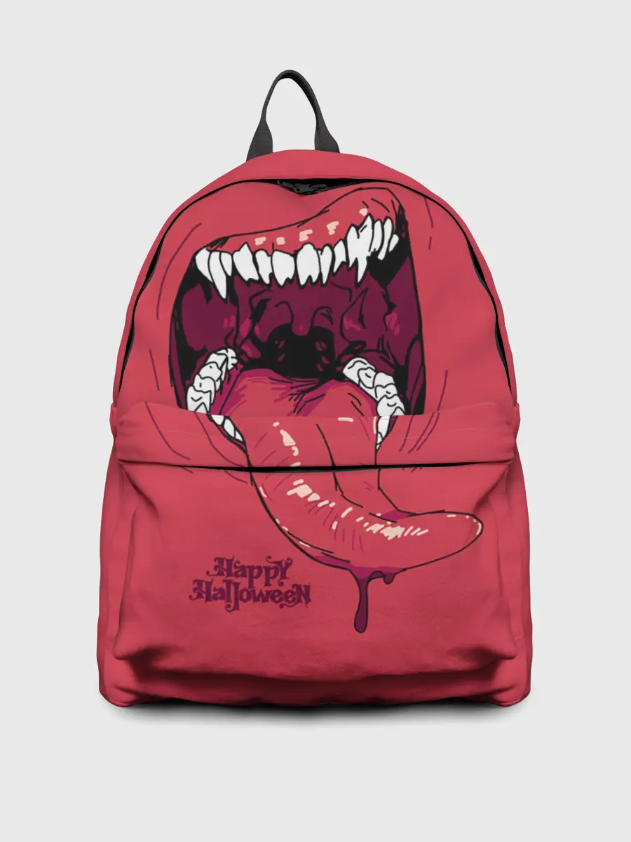 Рюкзак джинсовый / Пасть красного хищника