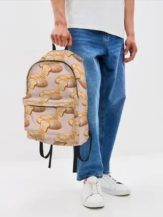 Рюкзак джинсовый / Выпечка - хлеб