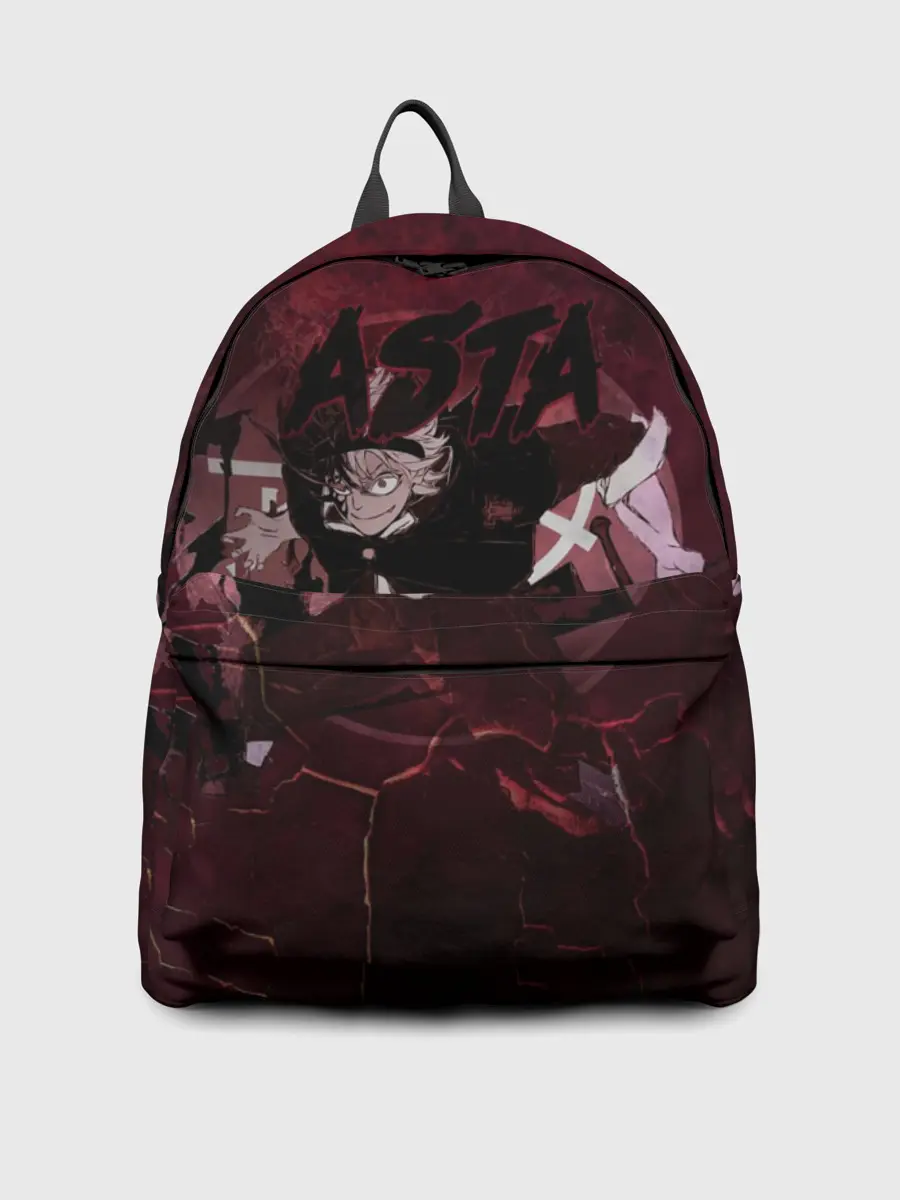 Рюкзак джинсовый / Аста Черный клевер Red style