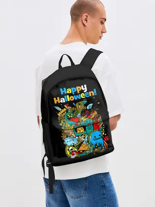 Рюкзак джинсовый / Монстры празднуют Хеллоуин