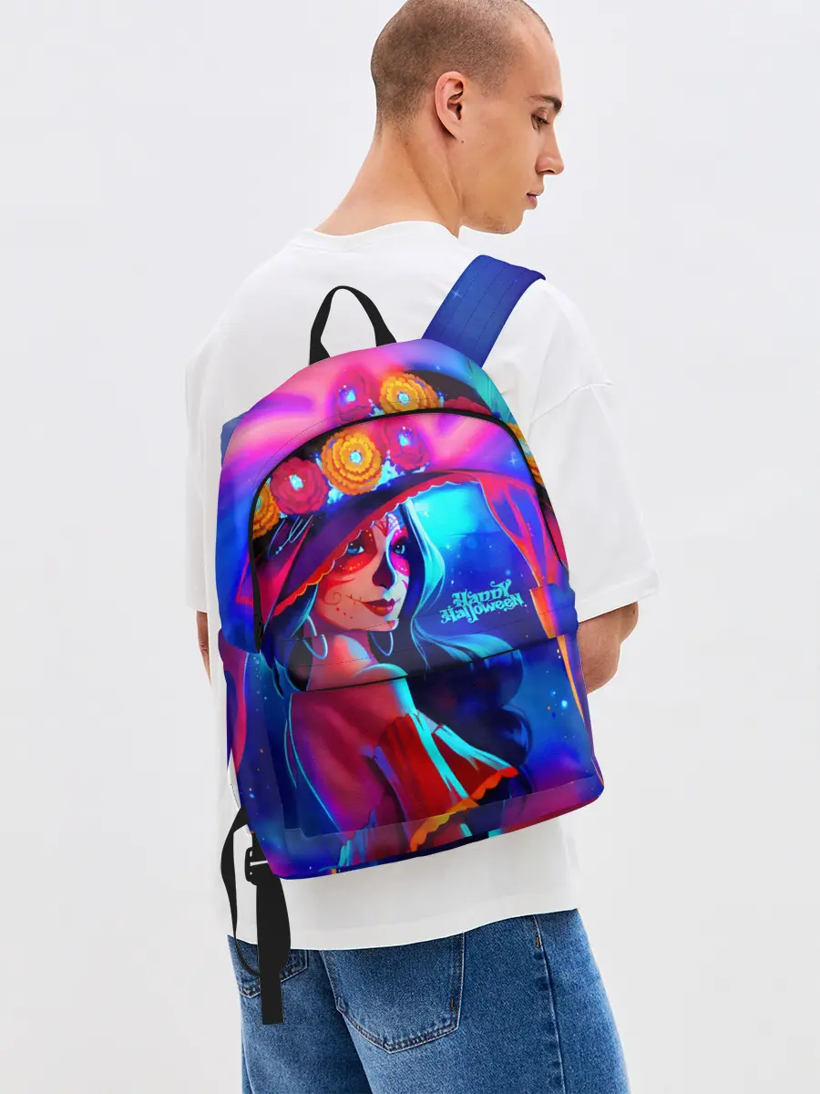 Рюкзак джинсовый / Неоновая ведьма