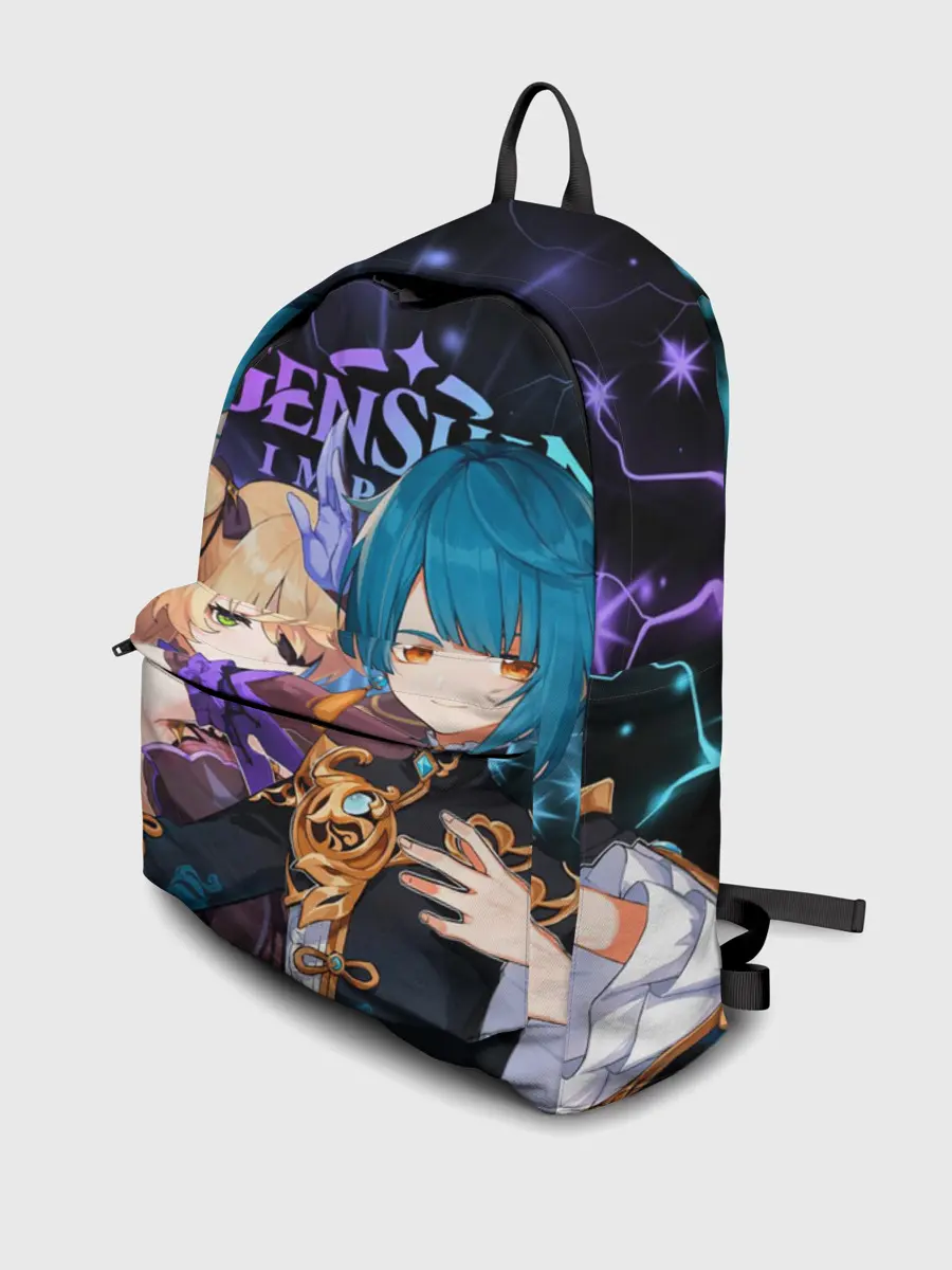 Рюкзак джинсовый / Фишль и Син Цю, Genshin Impact