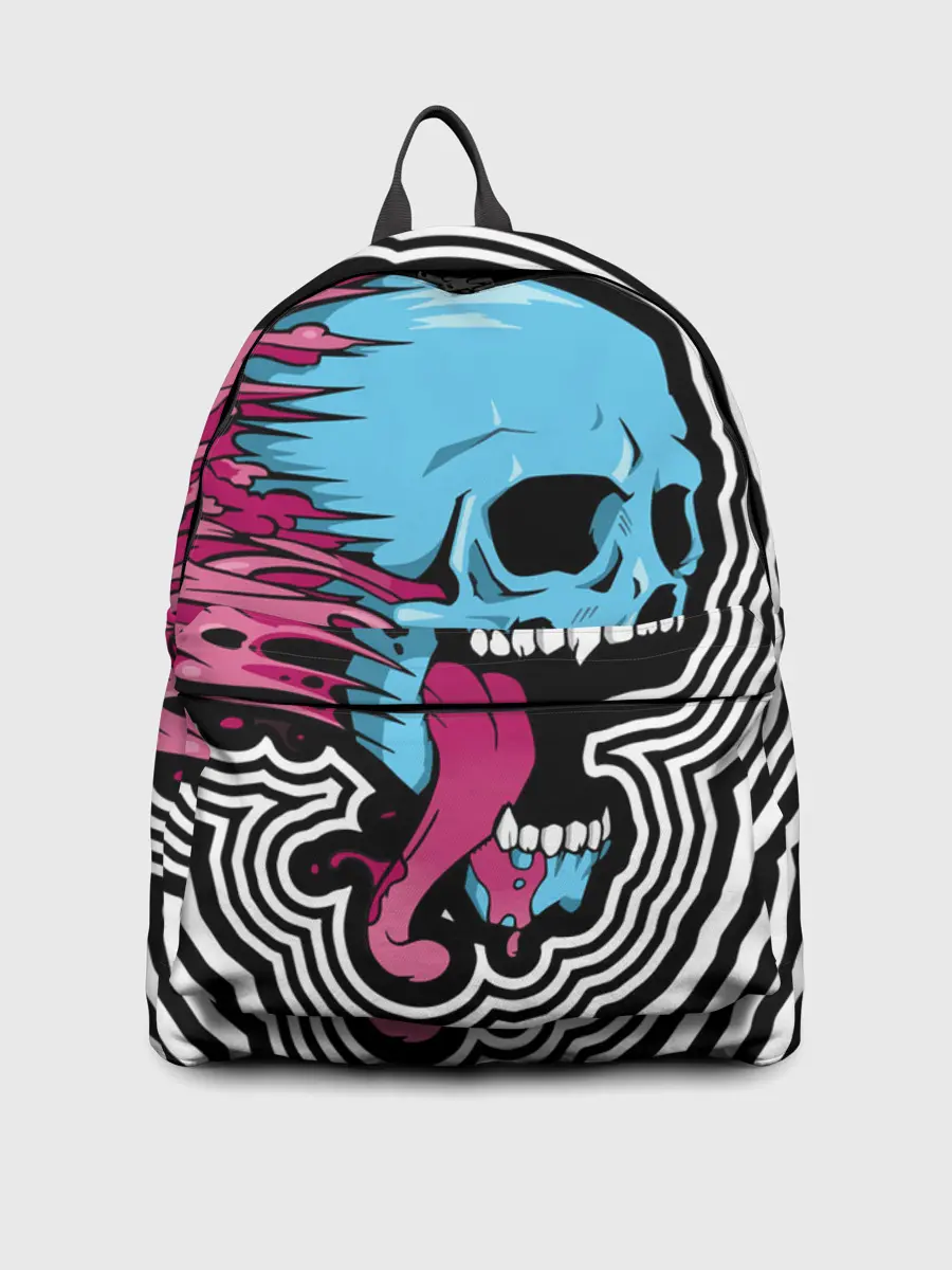 Рюкзак джинсовый / Летящий череп