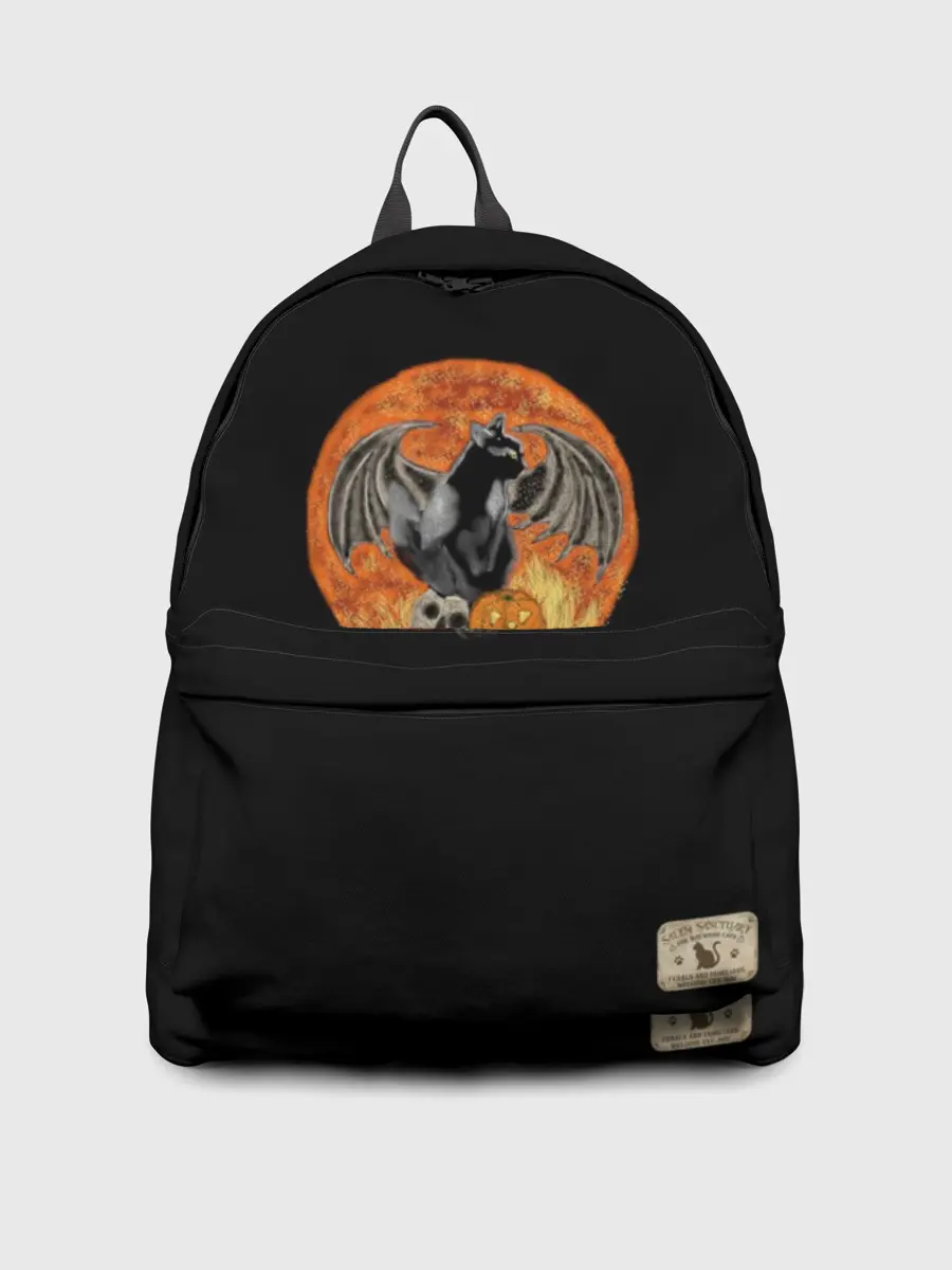 Рюкзак джинсовый / Хэллоуинская кошка