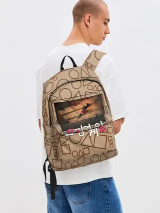 Рюкзак джинсовый / Постер / Игра в кальмара