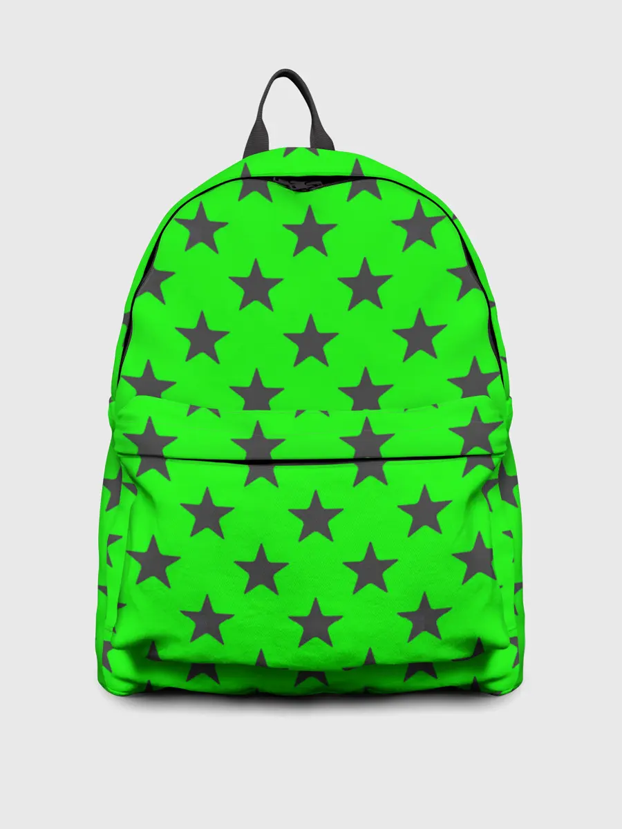 Рюкзак джинсовый / звездный фон зеленый