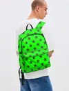 Рюкзак джинсовый / звездный фон зеленый