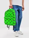 Рюкзак джинсовый / звездный фон зеленый