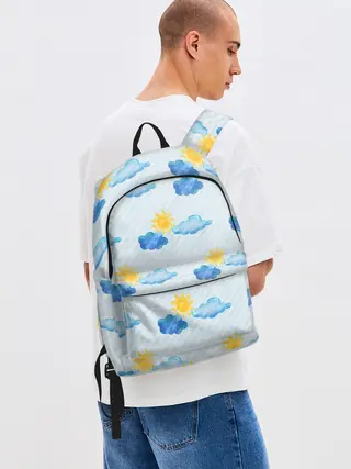 Рюкзак джинсовый / Осень - тучки