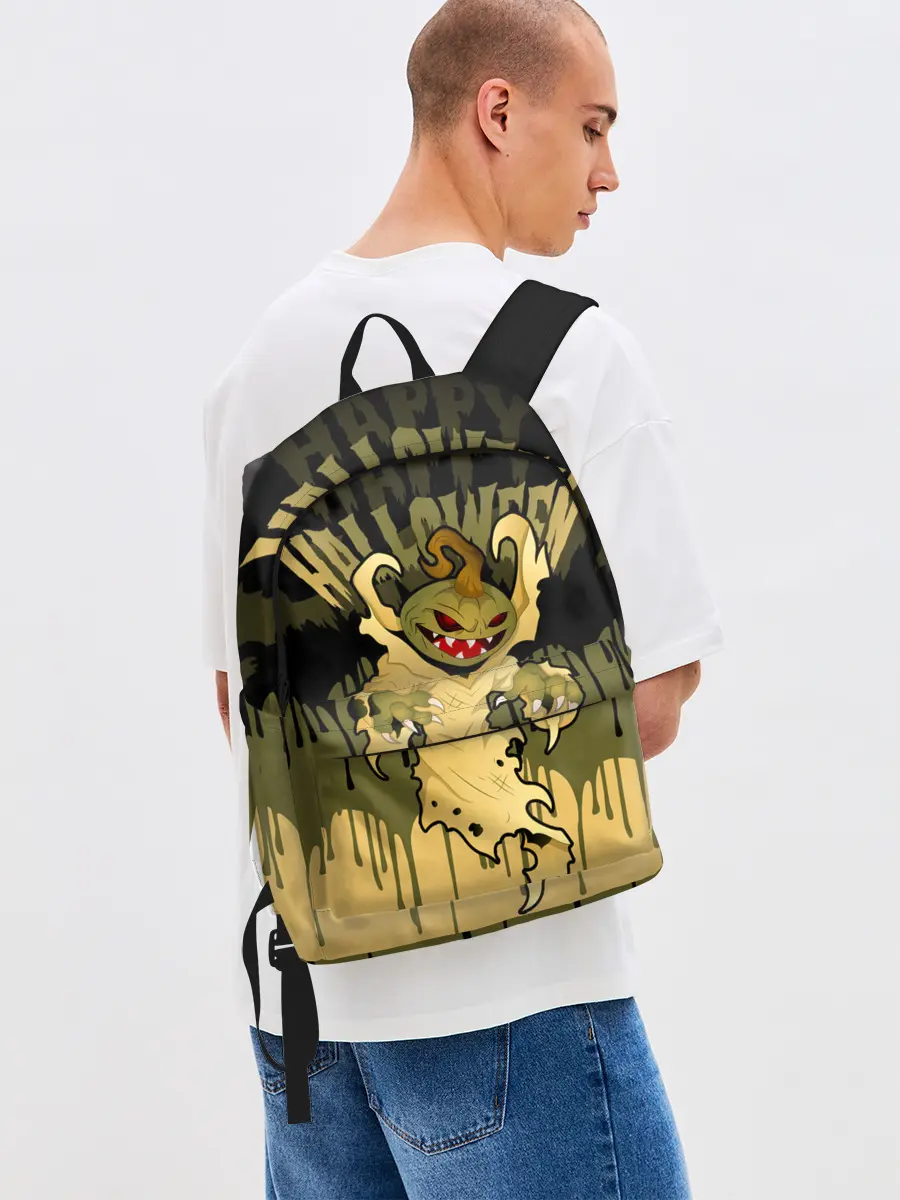 Рюкзак джинсовый / Тыква в ночь мертвецов