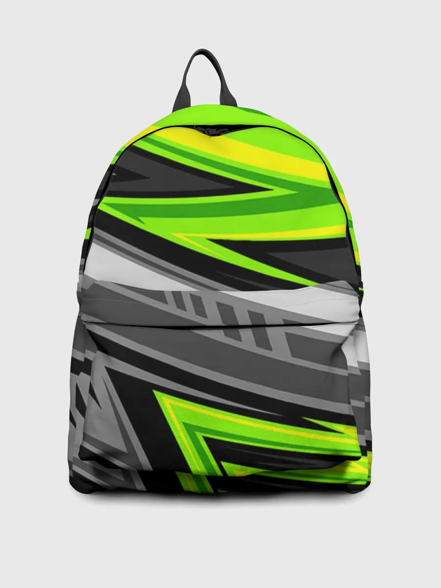 Рюкзак джинсовый / Зеленые линии