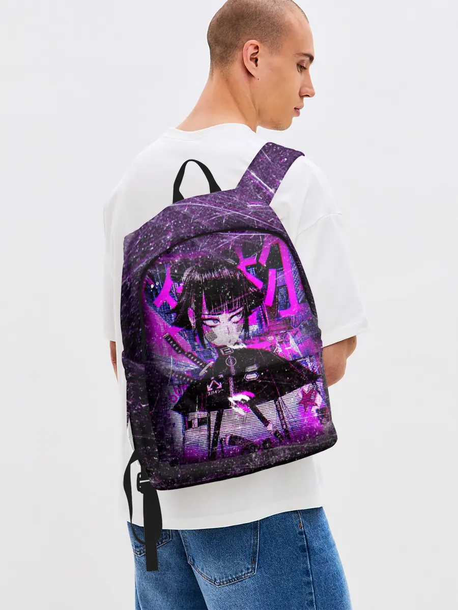 Рюкзак джинсовый / Cyberpunk Samurai Anime