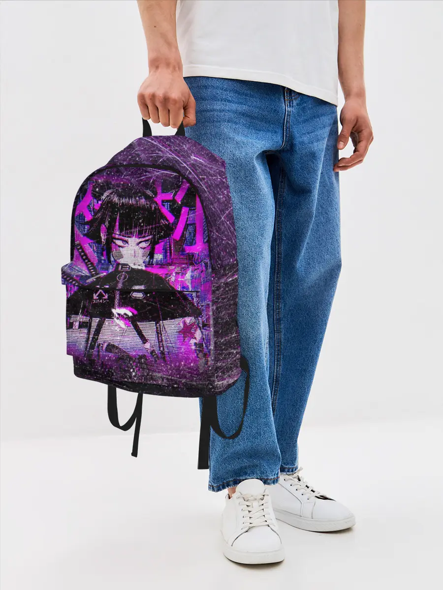 Рюкзак джинсовый / Cyberpunk Samurai Anime