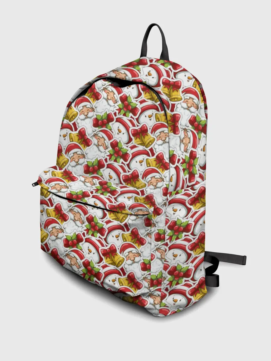 Рюкзак джинсовый / Дед Мороз и Снеговик