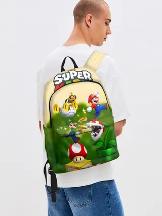 Рюкзак джинсовый / Mario Coins