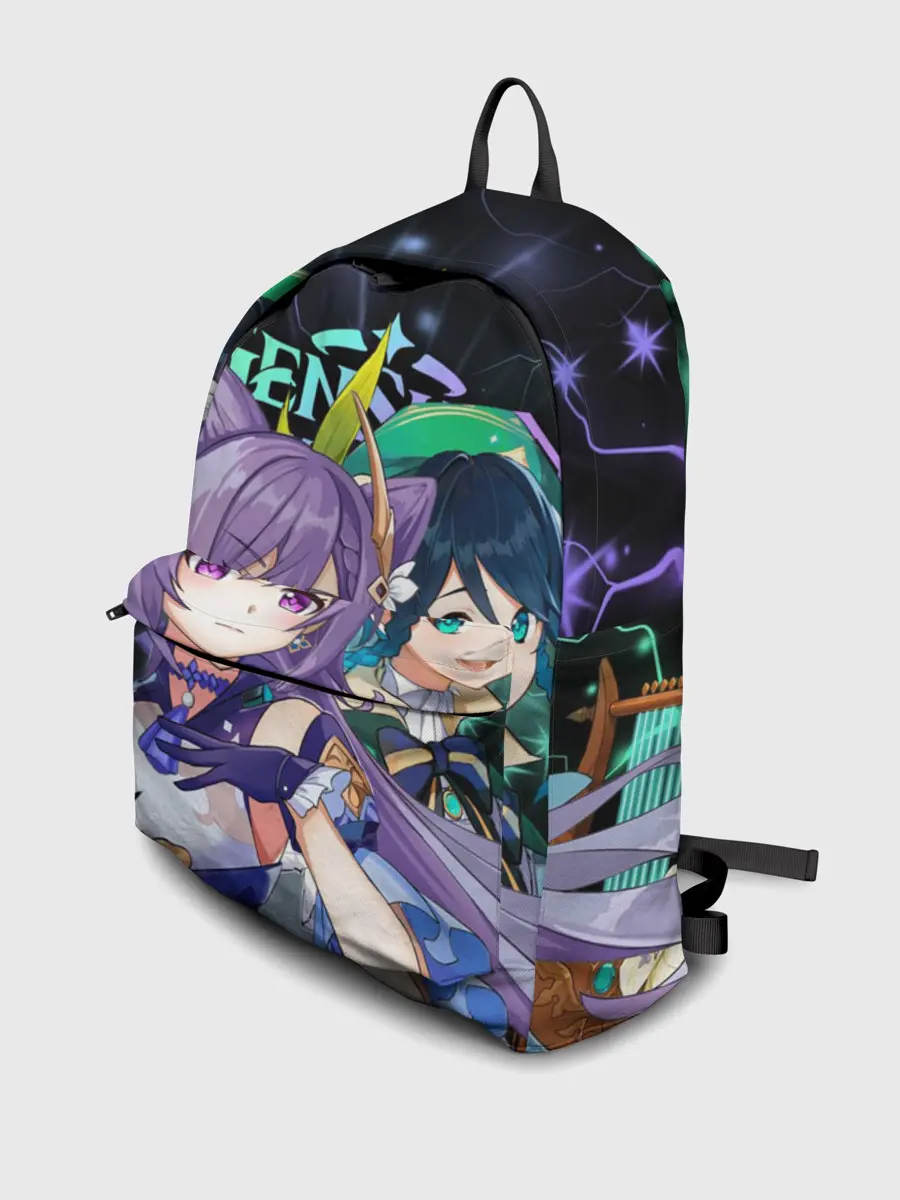 Рюкзак джинсовый / Венти и Кэ Цин, Genshin Impact