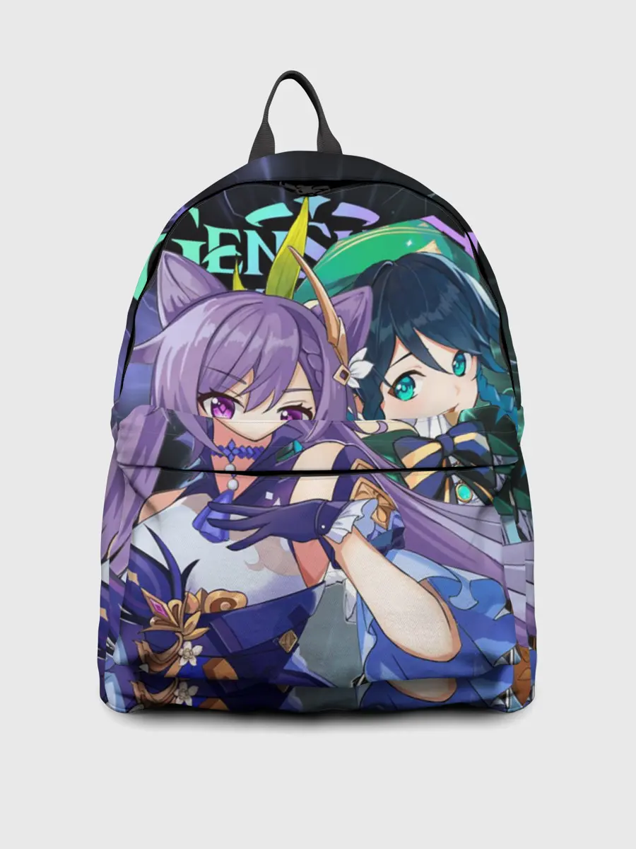 Рюкзак джинсовый / Венти и Кэ Цин, Genshin Impact