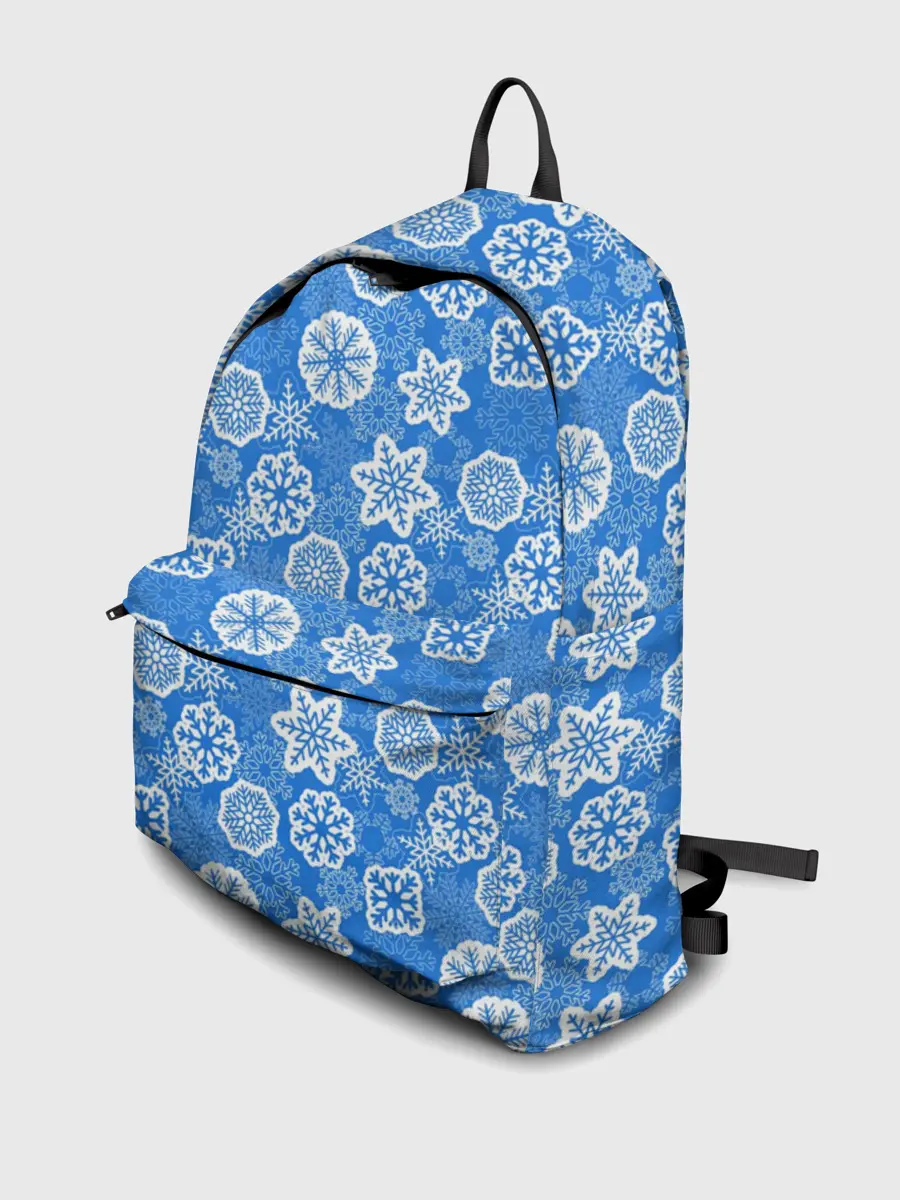Рюкзак джинсовый / Снежные Новогодние Узоры