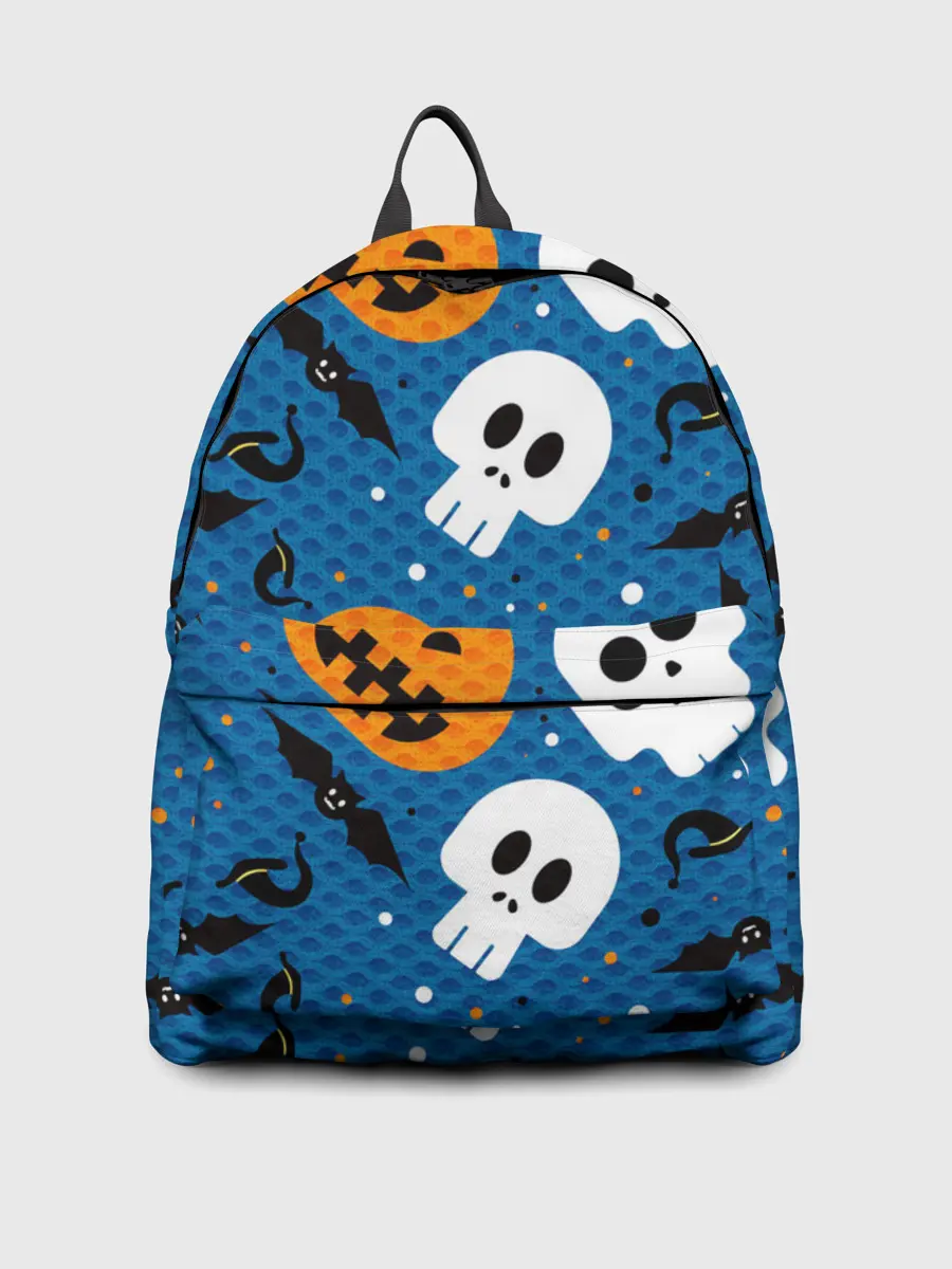 Рюкзак джинсовый / ЧЕРЕПА И ТЫКВЫ | HALLOWEEN