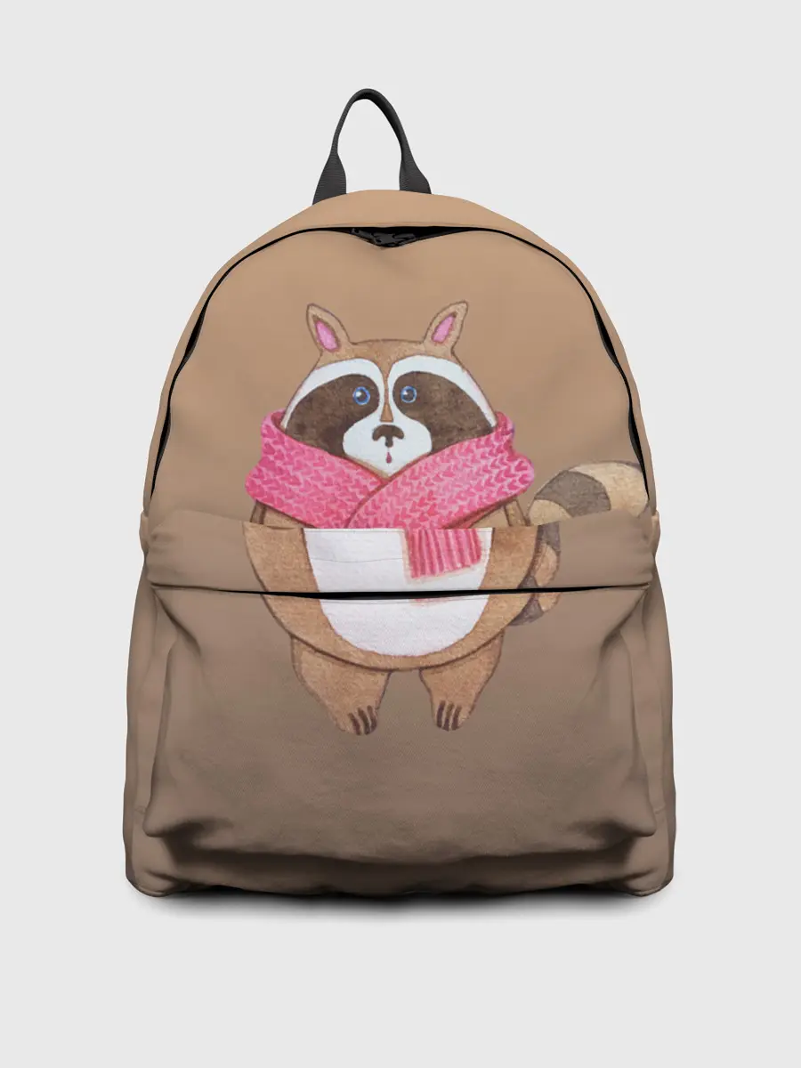 Рюкзак джинсовый / акварельный енотик