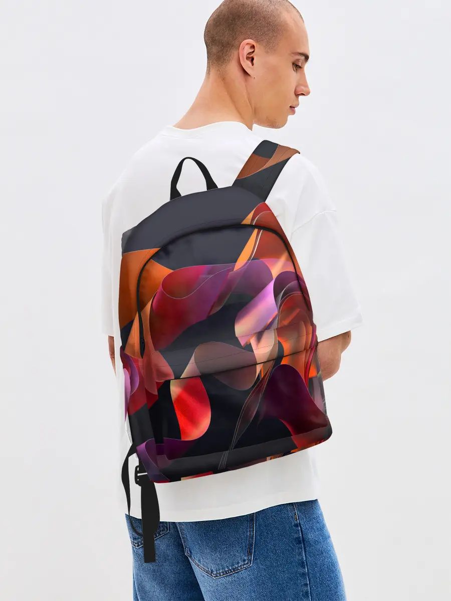 Рюкзак джинсовый / Абстрактные ленты