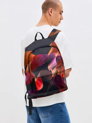 Рюкзак джинсовый / Абстрактные ленты