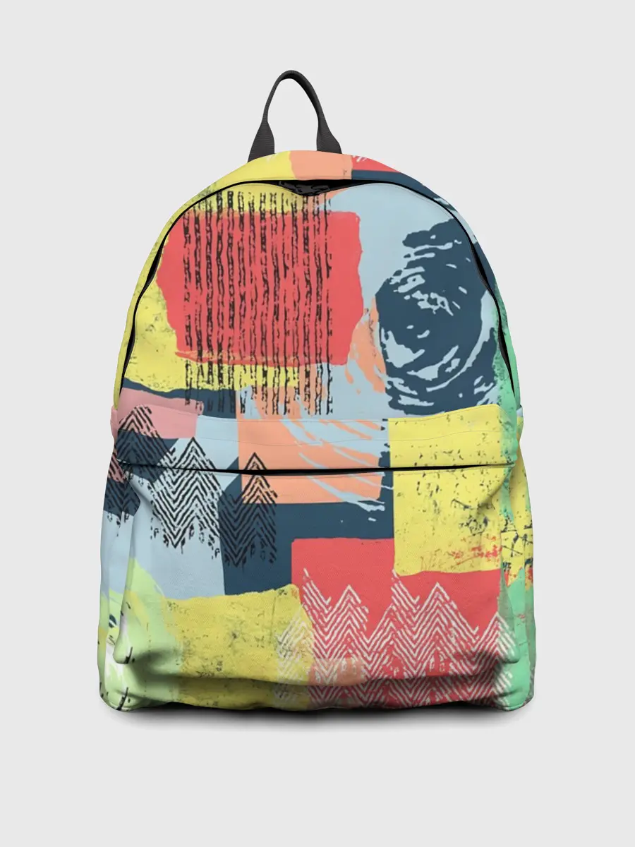 Рюкзак джинсовый / Желто-зеленый тай-дай