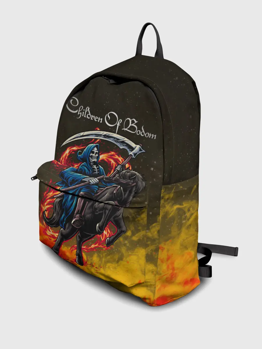 Рюкзак джинсовый / Children of Bodom | Skeleton on a horse