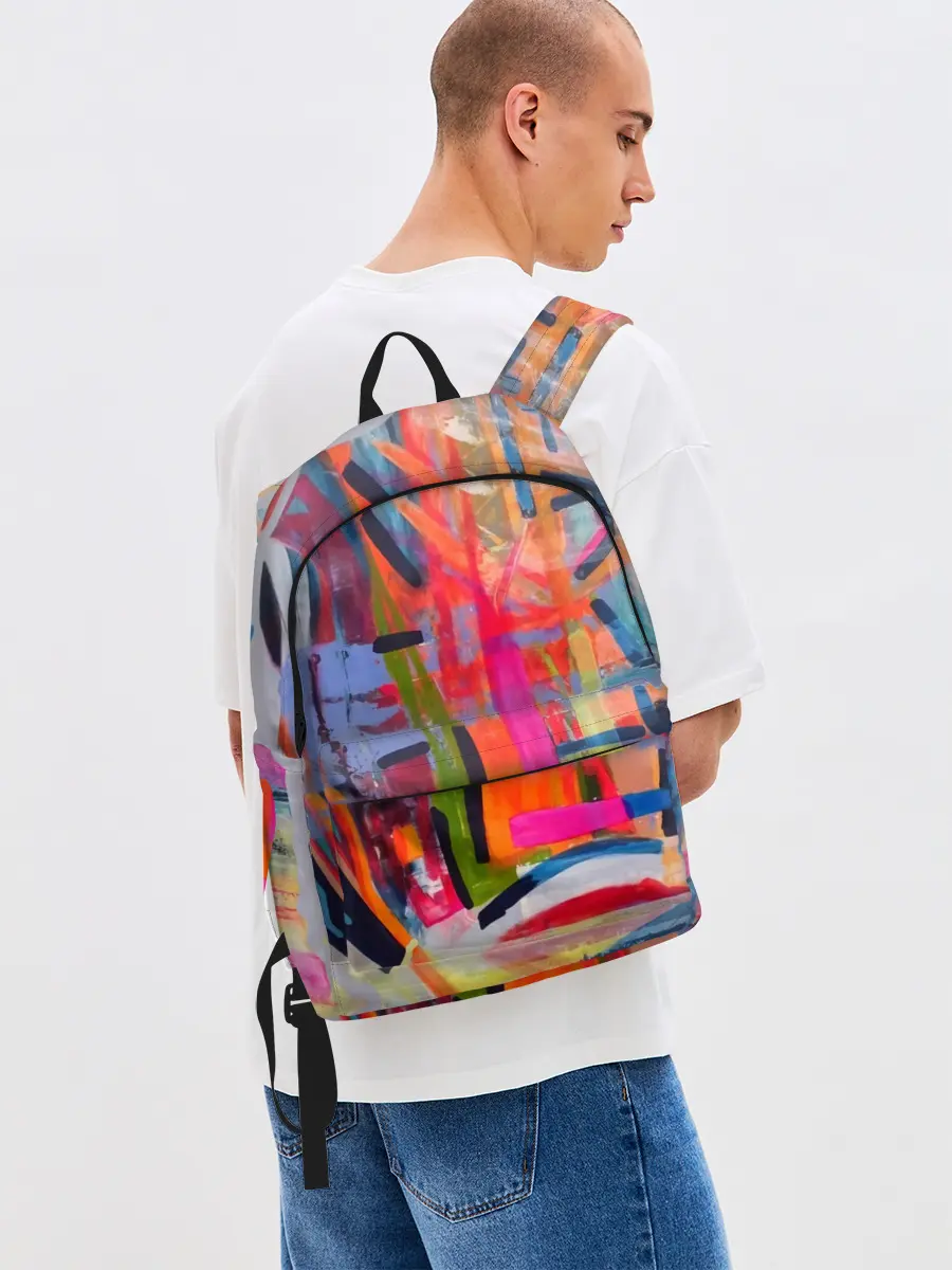 Рюкзак джинсовый / Абстракция из полос