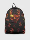 Рюкзак джинсовый / Огненные черепа | Carbon