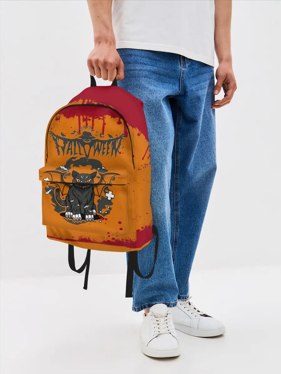 Рюкзак джинсовый / ЛЕТУЧАЯ КОТОМЫШЬ | ХЭЛЛОУИН