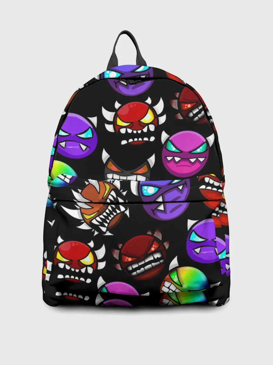 Рюкзак джинсовый / Geometry Dash Demons