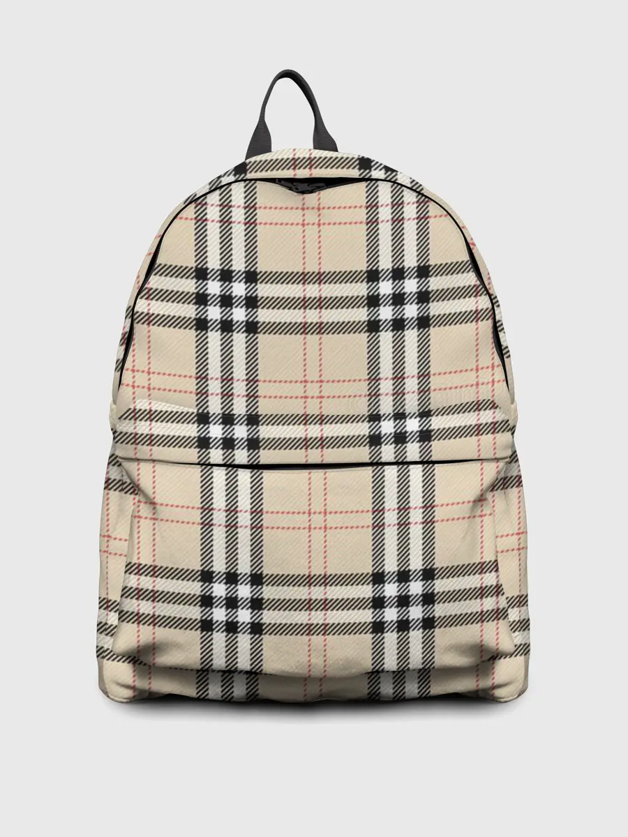 Рюкзак джинсовый / клетчатый принт в стиле Burberry