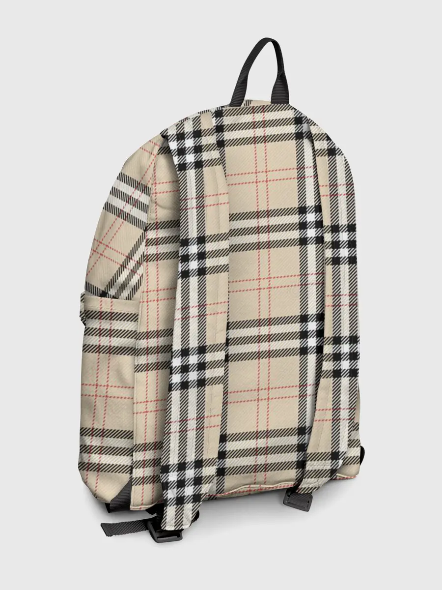 Рюкзак джинсовый / клетчатый принт в стиле Burberry