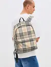 Рюкзак джинсовый / клетчатый принт в стиле Burberry