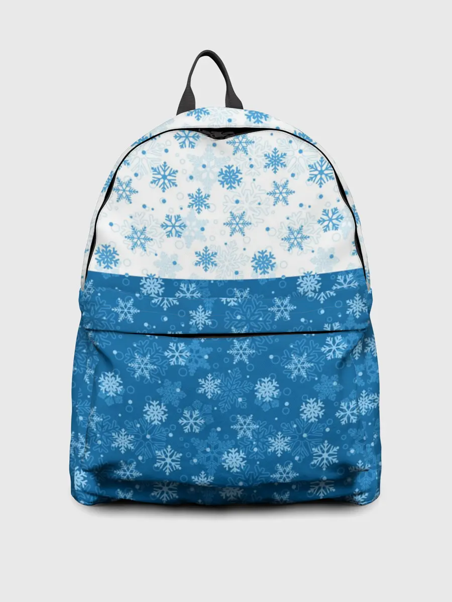 Рюкзак джинсовый / Светло-Тёмные Снежинки