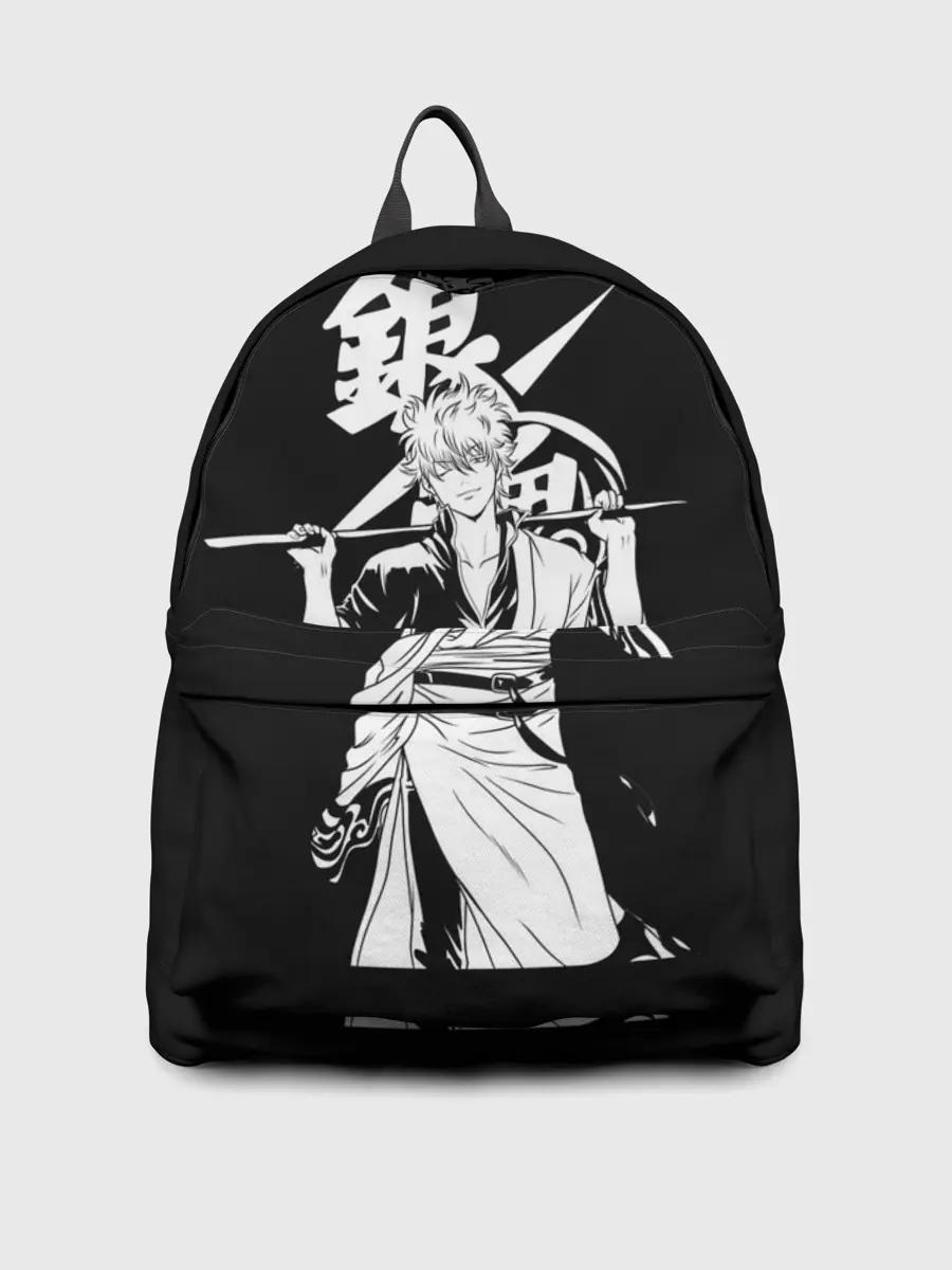 Рюкзак джинсовый / Гинтоки Саката держит меч Гинтама
